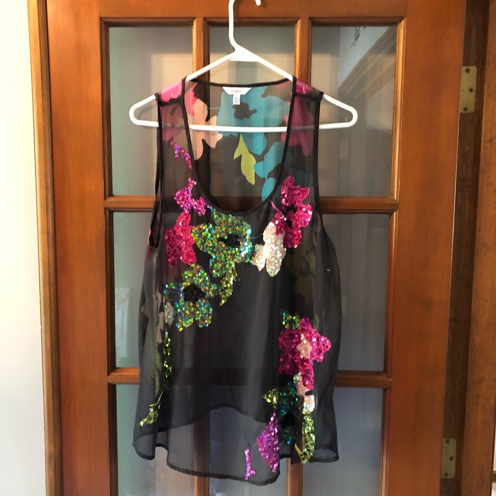 Candies floral tank top, size XL